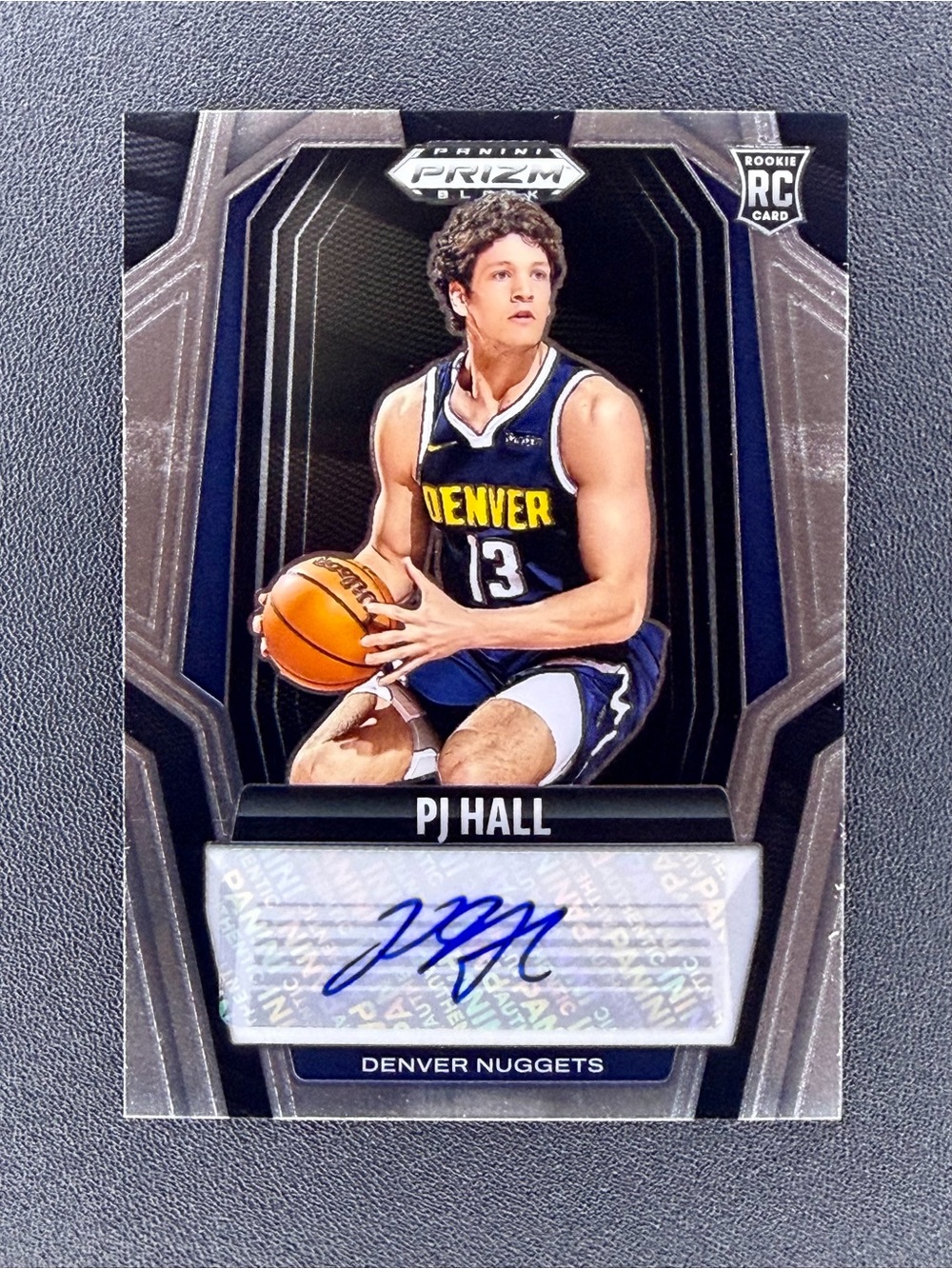 2024-25 Panini Prizm Black PJ Hall RC Auto Autograph #RS-PJH Nuggets Rookie